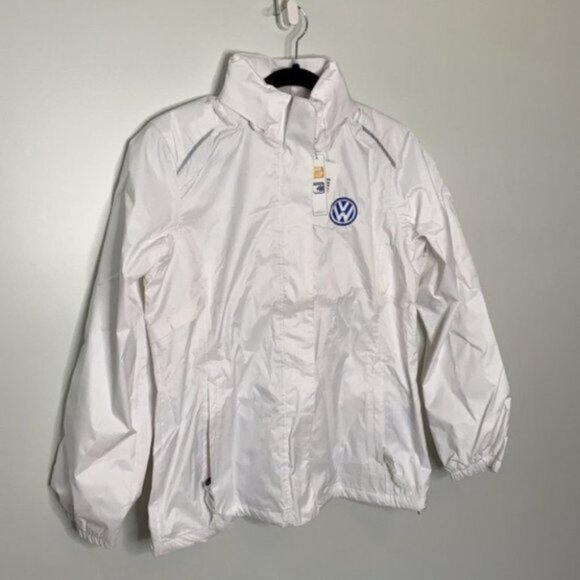 North End Core365 Women White Volkswagen Das Auto Soft Shell Jacket Size Medium - Picture 2 of 15